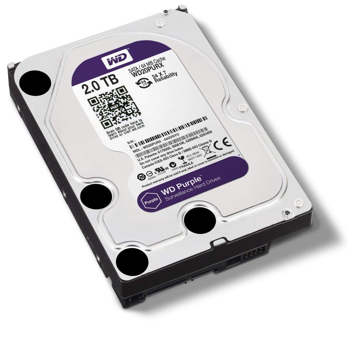 WD 2TB HDD Purple Surveillance OEM Internal Hard Drive WD20PURX