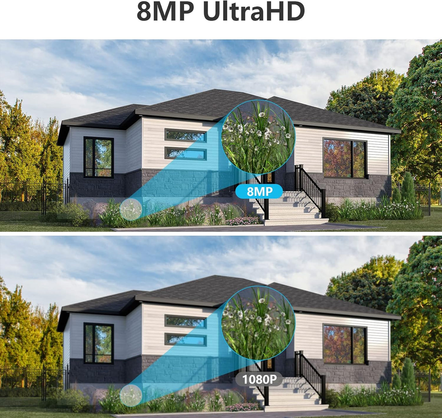 Compatible with Hikvision DS-2CD2387G2-LSU/SL(2.8mm), 8MP Smart Color Turret with Built-in Mic and Speaker Security Camera, True WDR