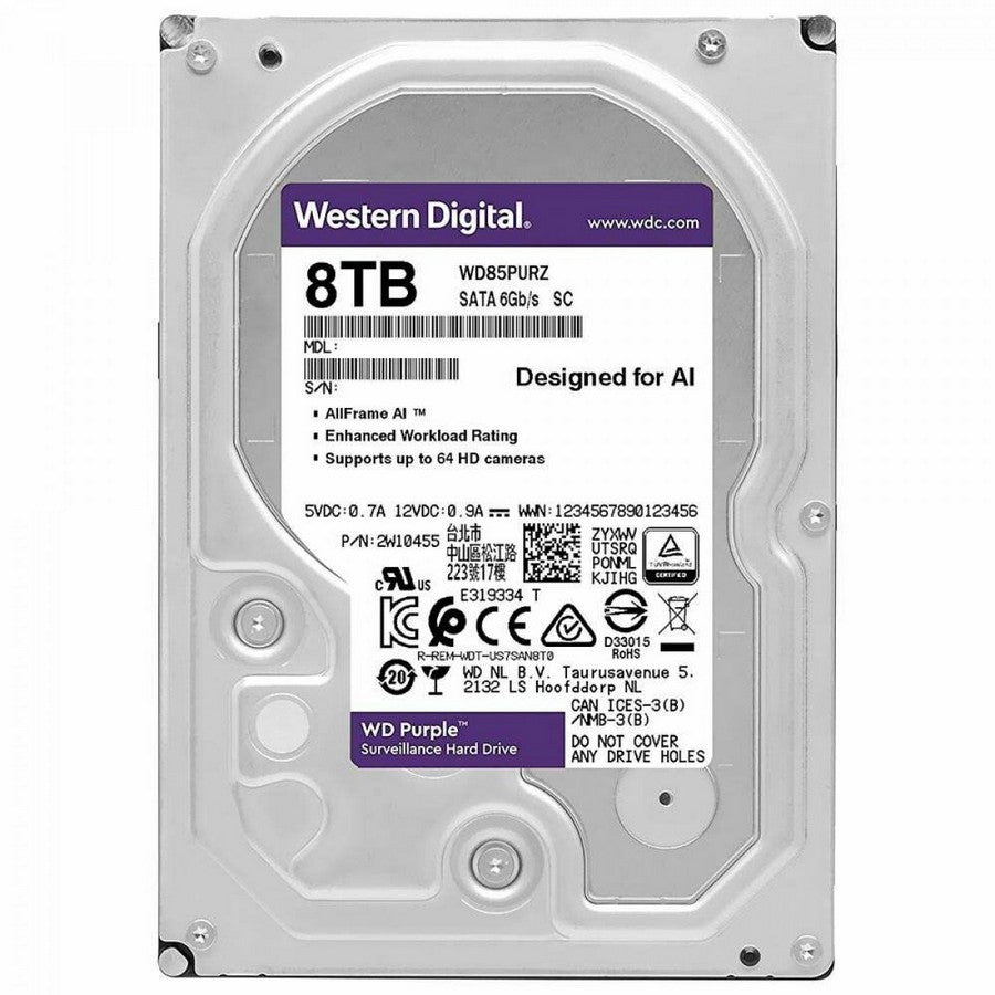 WD 8TB Purple HDD Surveillance OEM Internal Hard Drive WD80PURX
