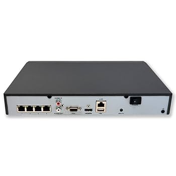4K 4CH IP Network Video Recorder - 4 Built in PoE Port Up to 8MP Resolution Recording Compatible with Hikvision NVR DS-7604NI-K1/4P