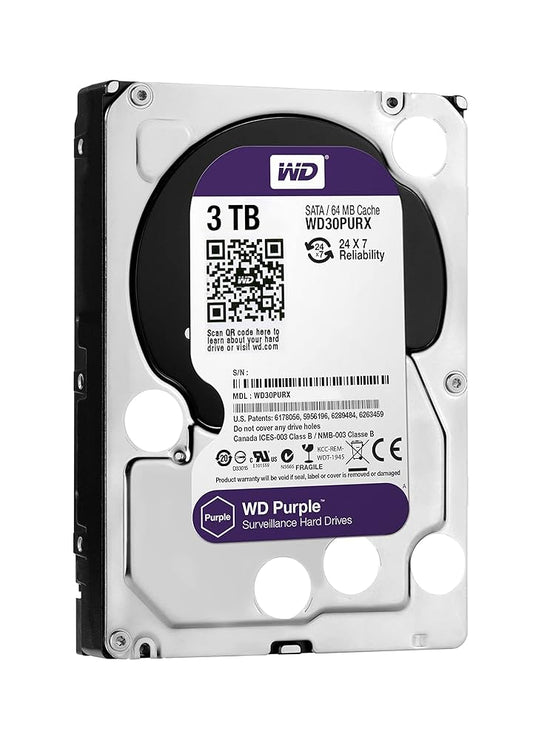 WD 3TB HDD Purple Surveillance OEM Internal Hard Drive WD30PURX