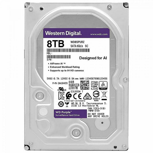 WD 8TB Purple HDD Surveillance OEM Internal Hard Drive WD80PURX